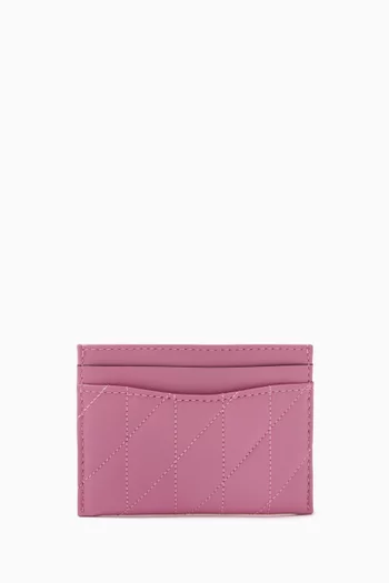 Quilted Card Case in Nappa Leather