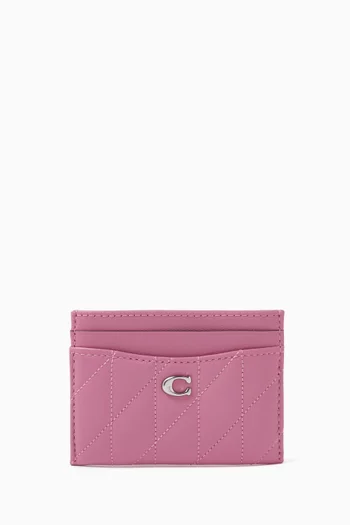Quilted Card Case in Nappa Leather