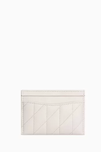 Card Case with Pillow Quilting in Nappa Leather