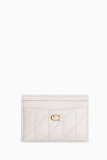 Card Case with Pillow Quilting in Nappa Leather