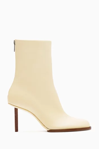 Les Bottines Rond Carré Ankle Boots in Leather