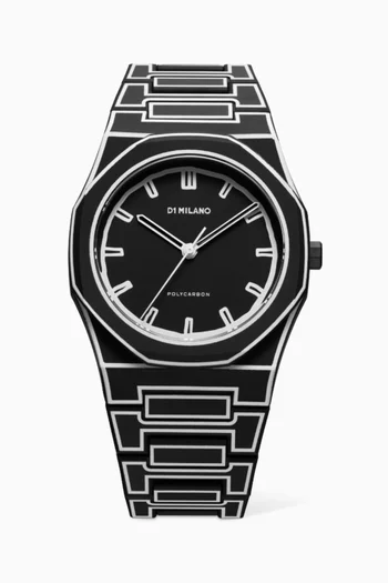 Sketch 2D Quartz Polycarbon Watch, 40.5mm
