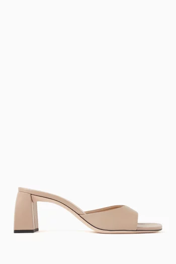 Romy 70 Mule Sandals in Nappa Leather