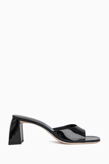 Romy 70 Mule Sandals in Patent Leather
