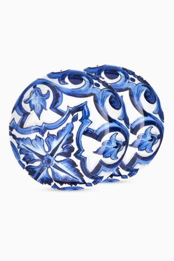 Blu Mediterraneo Set of 2 Soup Bowls in Porcelain
