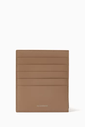 Vertical Card Holder in Calf Leather