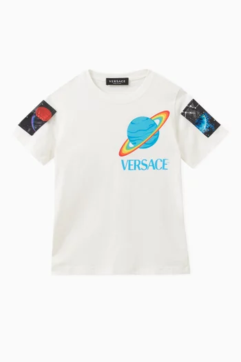 Galaxy-motif T-shirt in Cotton