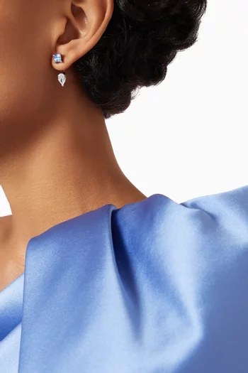 Mesmera Earring Jackets in Rhodium-plated Metal