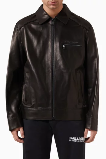 Blouson Jacket in Leather