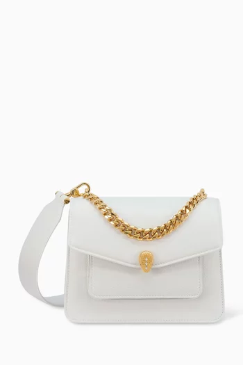 Small Serpenti Forever Maxi Chain Crossbody Bag in Leather