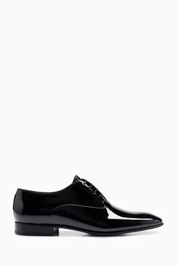 Evening Oxford Shoes in Patent Calfskin Leather