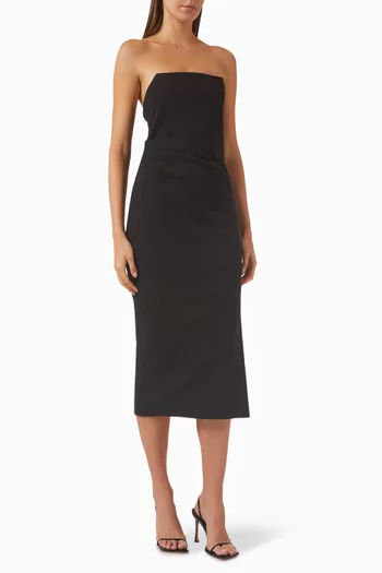 Revere Draped Midi Dress