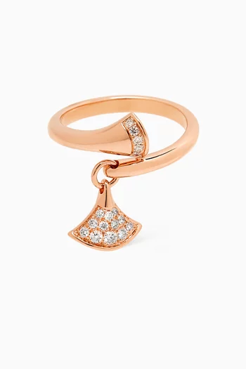 Diva Diamond Ring in 18kt Rose Gold