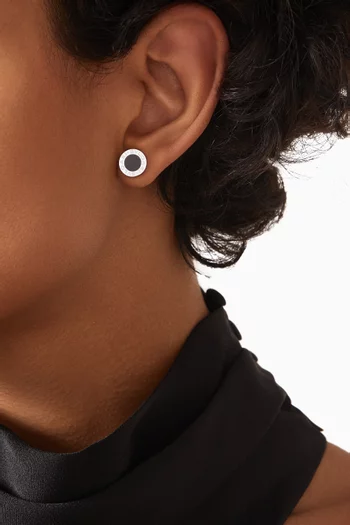 BVLGARI BVLGARI Onyx Single Earring in 18kt White Gold