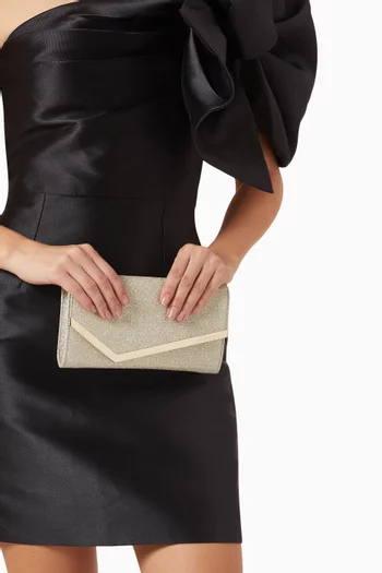 Emmie Clutch Bag in Glittered Fabric