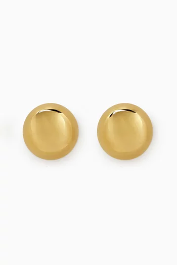 Medium Orb Stud Earrings in 23kt Gold-plated Sterling Silver