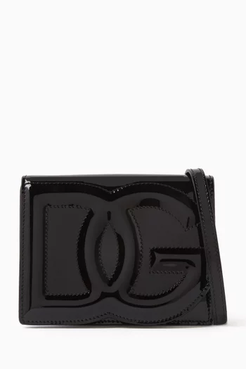 Small DG Logo Crossbody Bag in Patent Leather