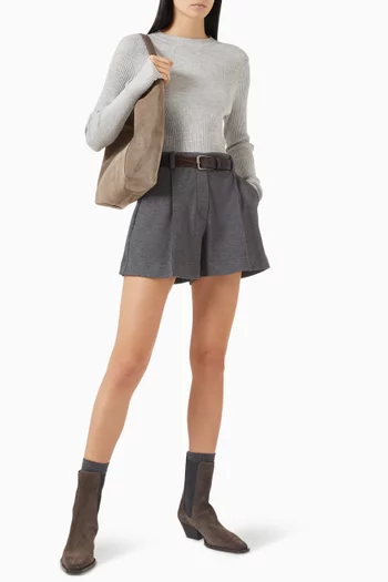 Ribbed Sweater in Cashmere Blend