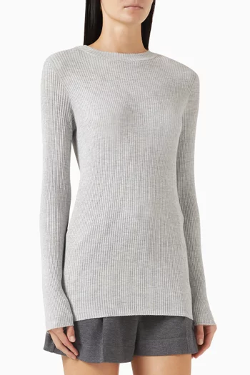 Ribbed Sweater in Cashmere Blend