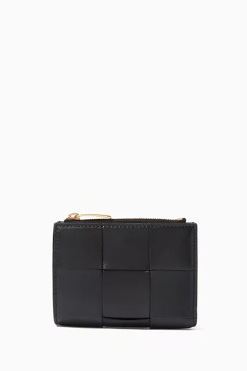 Bi-fold Card Case in Intrecciato Nappa