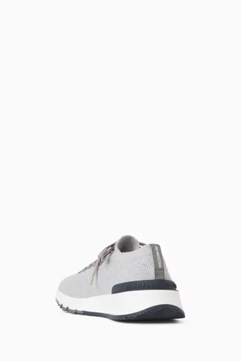 Low Top Sneakers in Knit Mesh