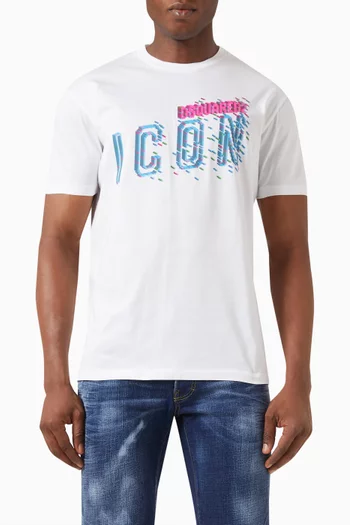 Pixeled Icon Cool T-shirt in Cotton