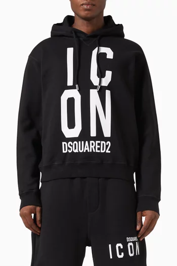 Icon Squared Cool Hoodie in Cotton