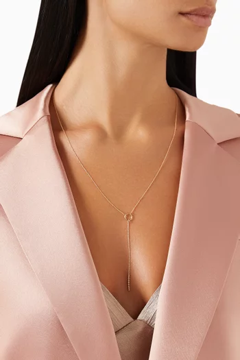 Galeria Perla Bead Long Lariat Necklace in 18k Yellow Gold