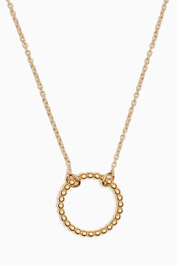 Galeria Perla Bead Round Necklace in 18k Yellow Gold
