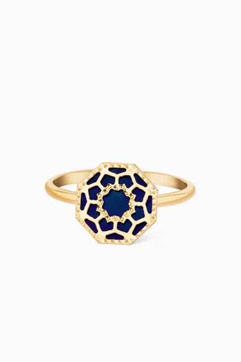 Amelia Marrakesh Mother of Pearl Ring in 18kt Yellow Gold