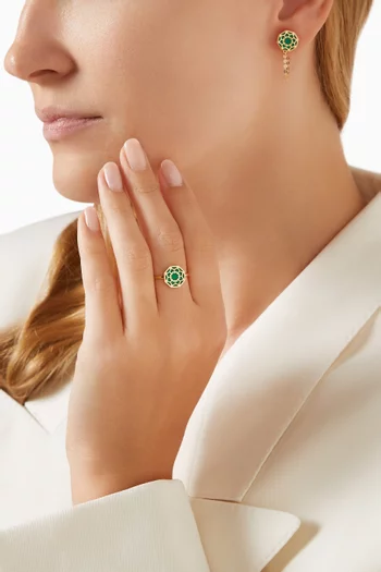 Amelia Marrakesh Mother of Pearl Ring in 18kt Yellow Gold