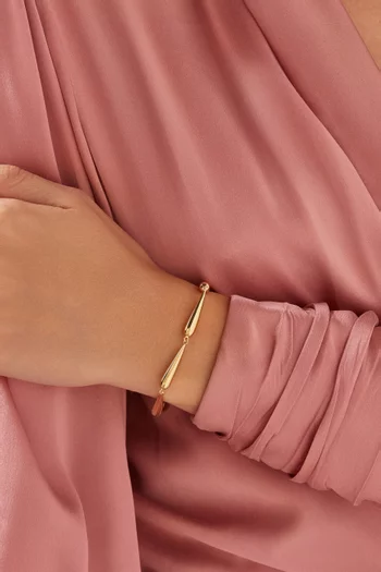 Modular Drop Bracelet in 18kt Gold-plated Brass