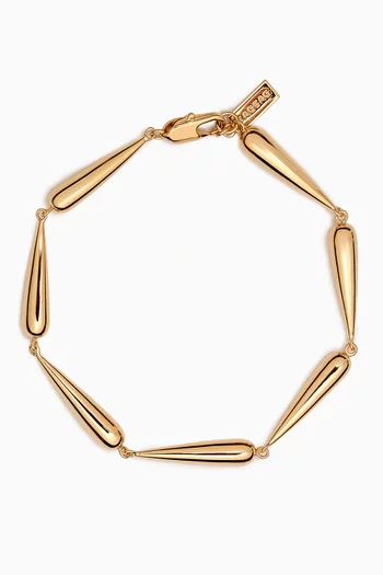 Modular Drop Bracelet in 18kt Gold-plated Brass
