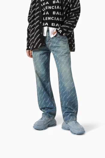 Triple S Sneakers in Denim