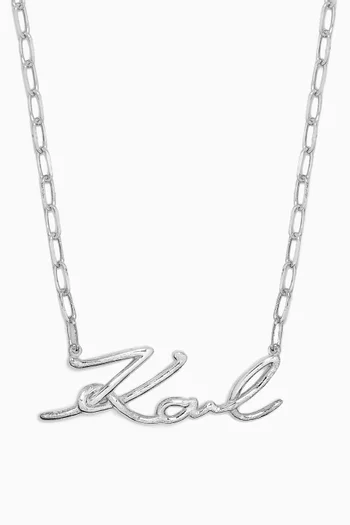 Karl Signature Necklace in Recycled Sterling Silver