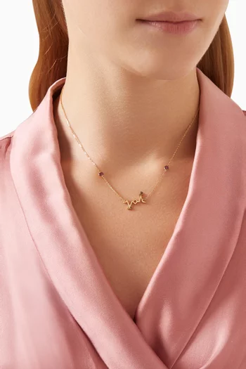 Lifeline Mother Sapphire Necklace in 18kt Gold