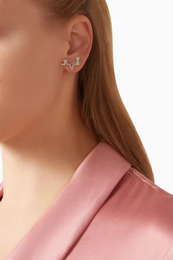 Arabic 'Quwaa' Stud Earrings in 18kt Gold