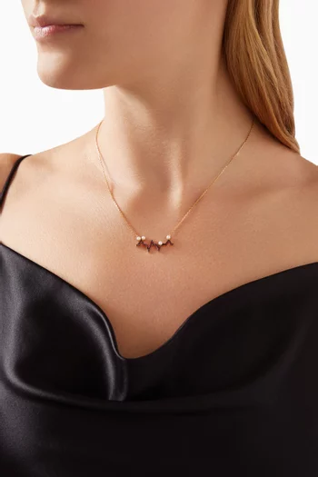 Arabic Lifeline Noura Necklace in 18kt Gold