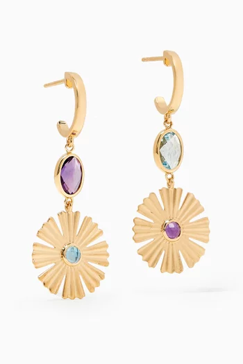 Farfasha Sunkiss Garden Hoop Earrings in 18kt Yellow Gold