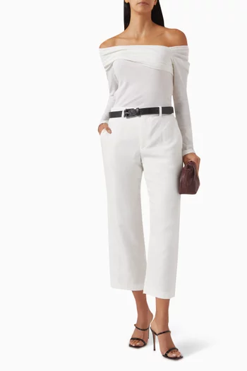 One-Shoulder Drape Top in Cashmere Blend