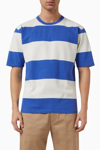 Wide-striped Hiking T-shirt in Cotton