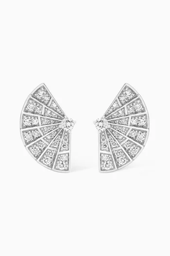 Fanfare Symphony Diamond Stud Earrings in 18kt White Gold