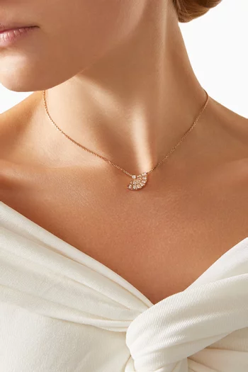 Fanfare Symphony Diamond Pendant Necklace in 18kt Rose Gold