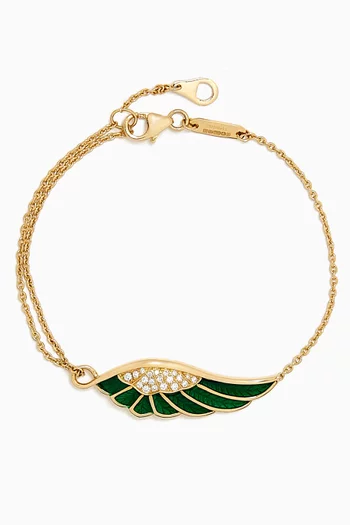 Wings Reflection Diamond Bracelet in 18kt Yellow Gold