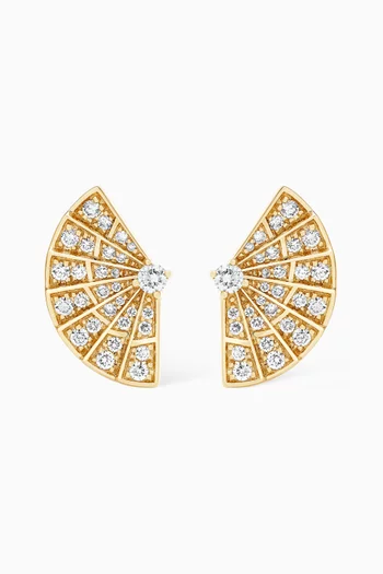 Fanfare Symphony Diamond Stud Earrings in 18kt Yellow Gold