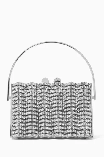 Zhina Crystal Bag in Metal