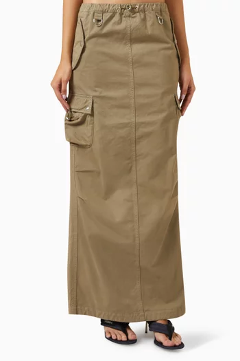Cargo Maxi Skirt in Cotton