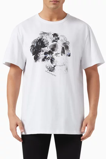 Fold Skull T-shirt in Organic Cotton-jersey