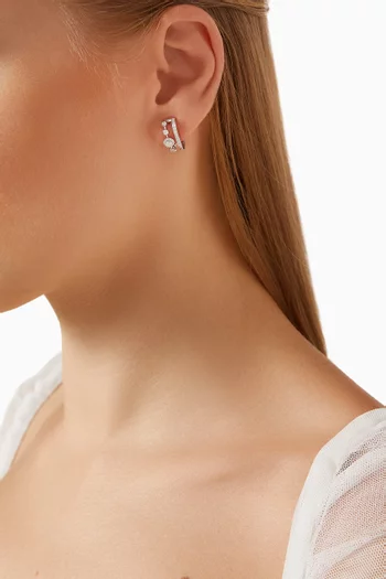 Trilogie Forever Diamond Earrings in 18kt White Gold