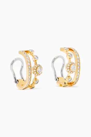 Happy Forever Diamond Earrings in 18kt Yellow Gold